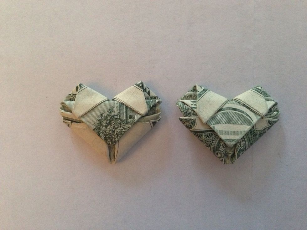 Completed front image. Lay a heavy book on top for a couple days and the tips will stay put in slot. Left one was made a very long time ago so it stays & looks flatter compared to new one at right.