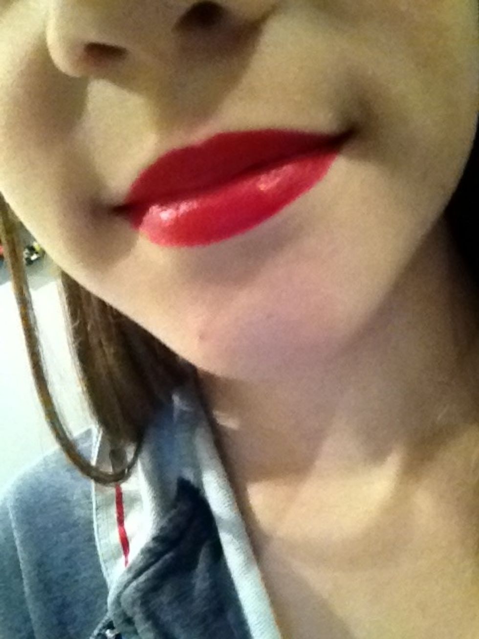 completed look. the lip liner is basically like a base coat for your lips.
