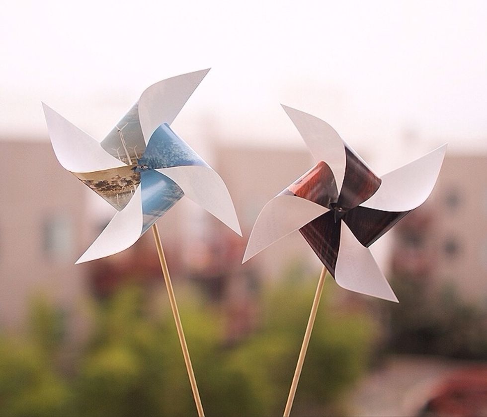 Completed pinwheels.