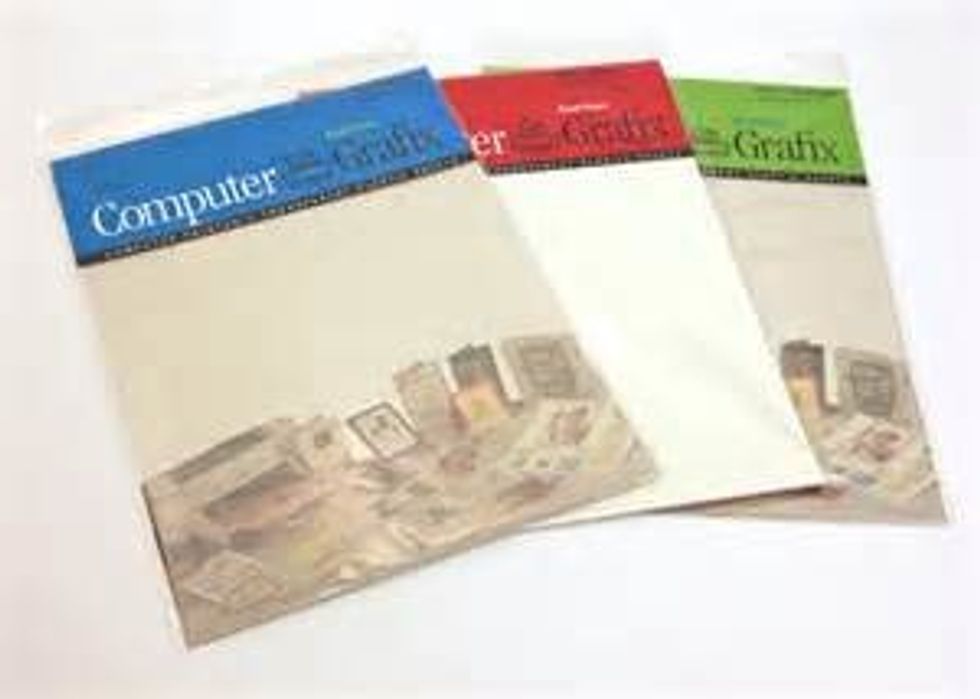 Computer Grafix comes in a variety of styles, but for this project, we are using the Matte Adhesive Backed Ink Jet Film. this product, layered over Chipboard, will make a nice, sturdy cover.