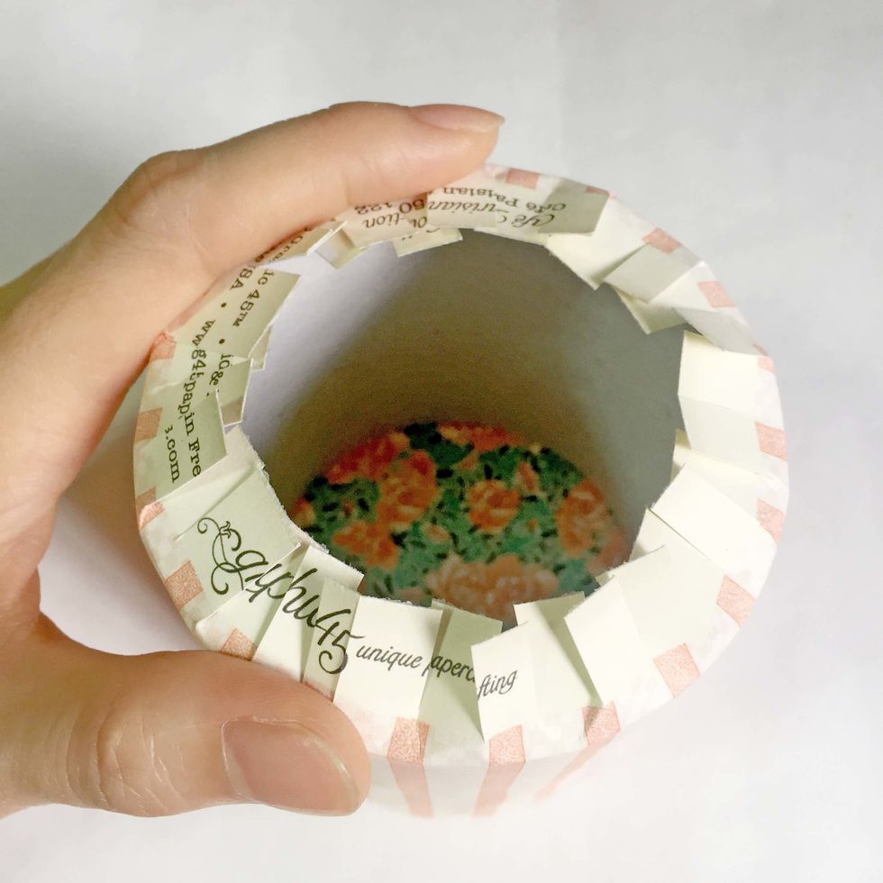 Condition the tabs but pressing down using your fingers.