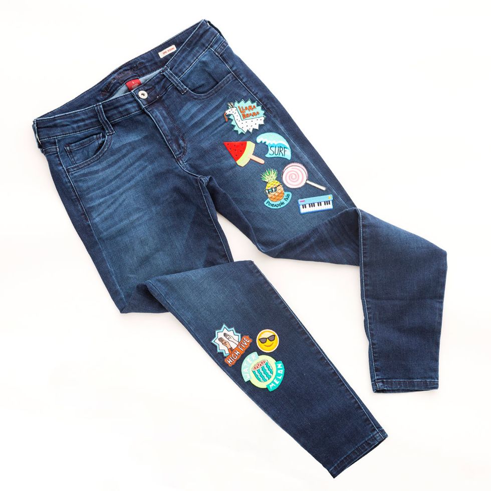 Congratulations on successfully taking your plain denim to the next level with some well-thought-out patch planning!