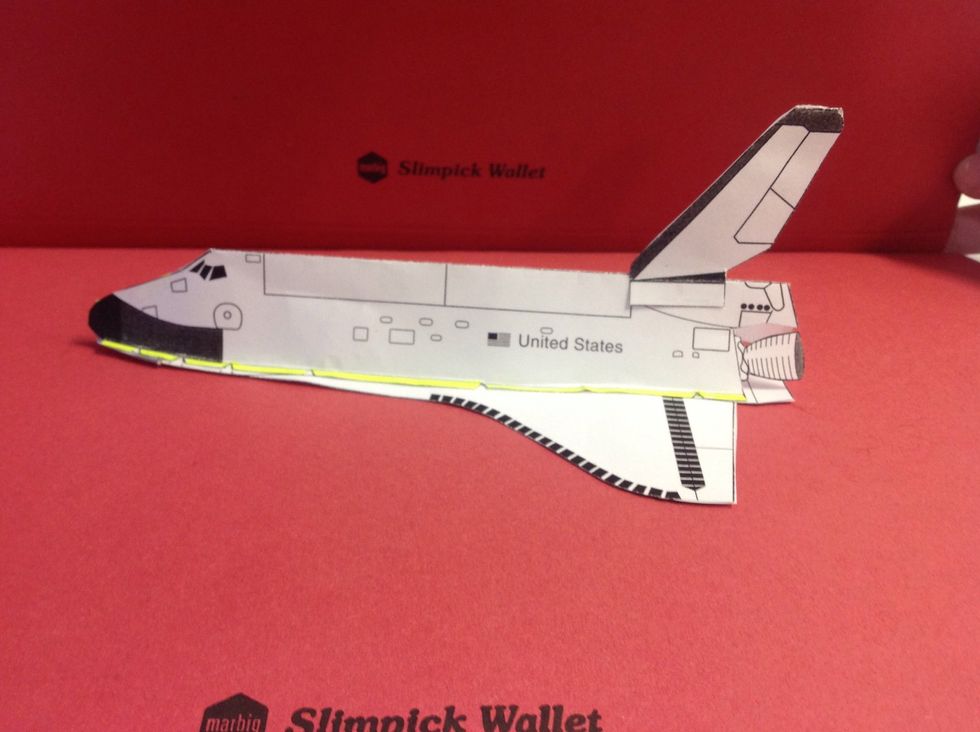 Congratulations! You have completed your model space shuttle. Gently launch your space shuttle.