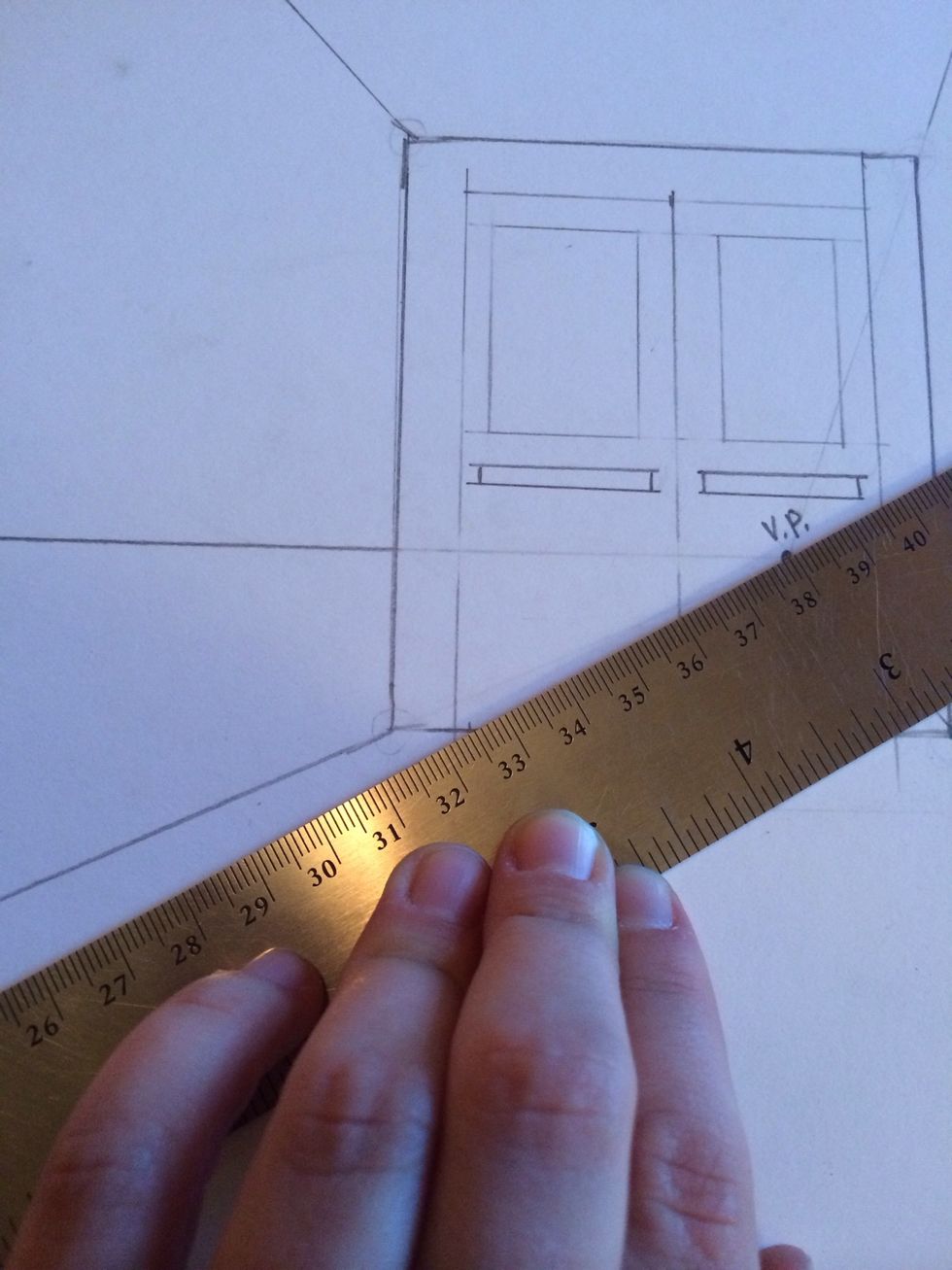 How to draw a hallway in 1-point perspective, part 2 - B+C Guides