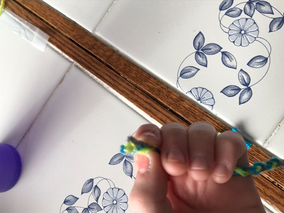 Connect the 2 ends with hot glue as well