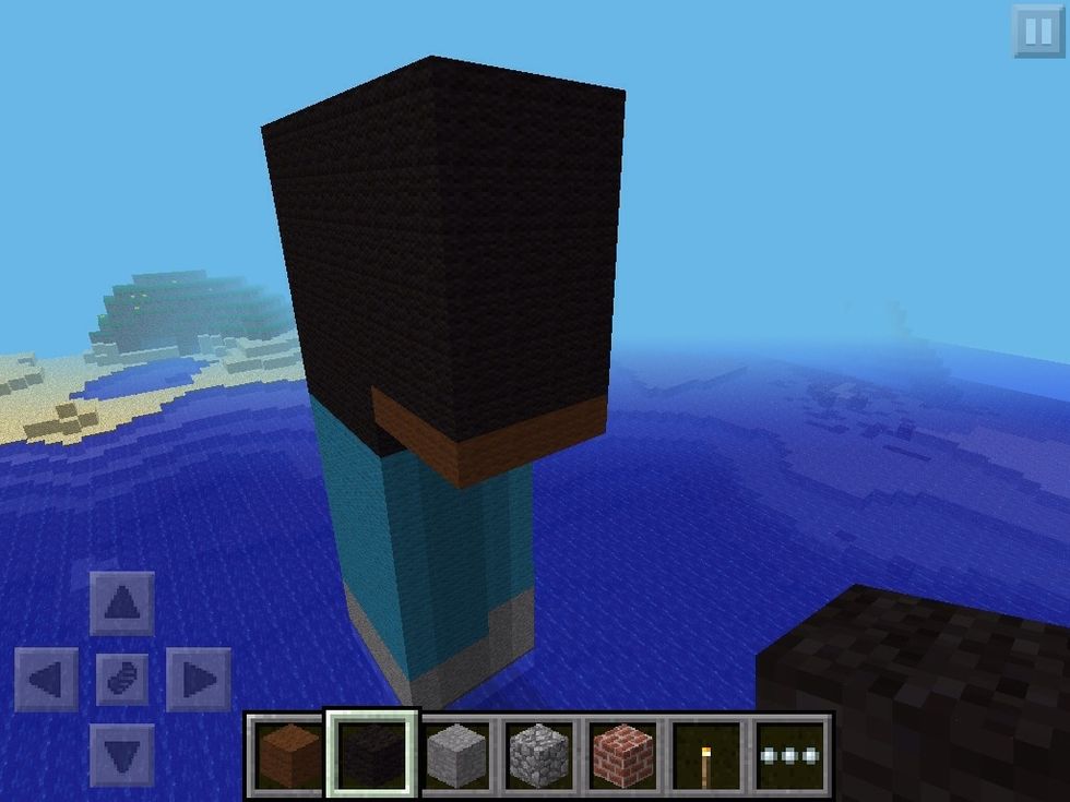 Connect the black wool with the brown wool