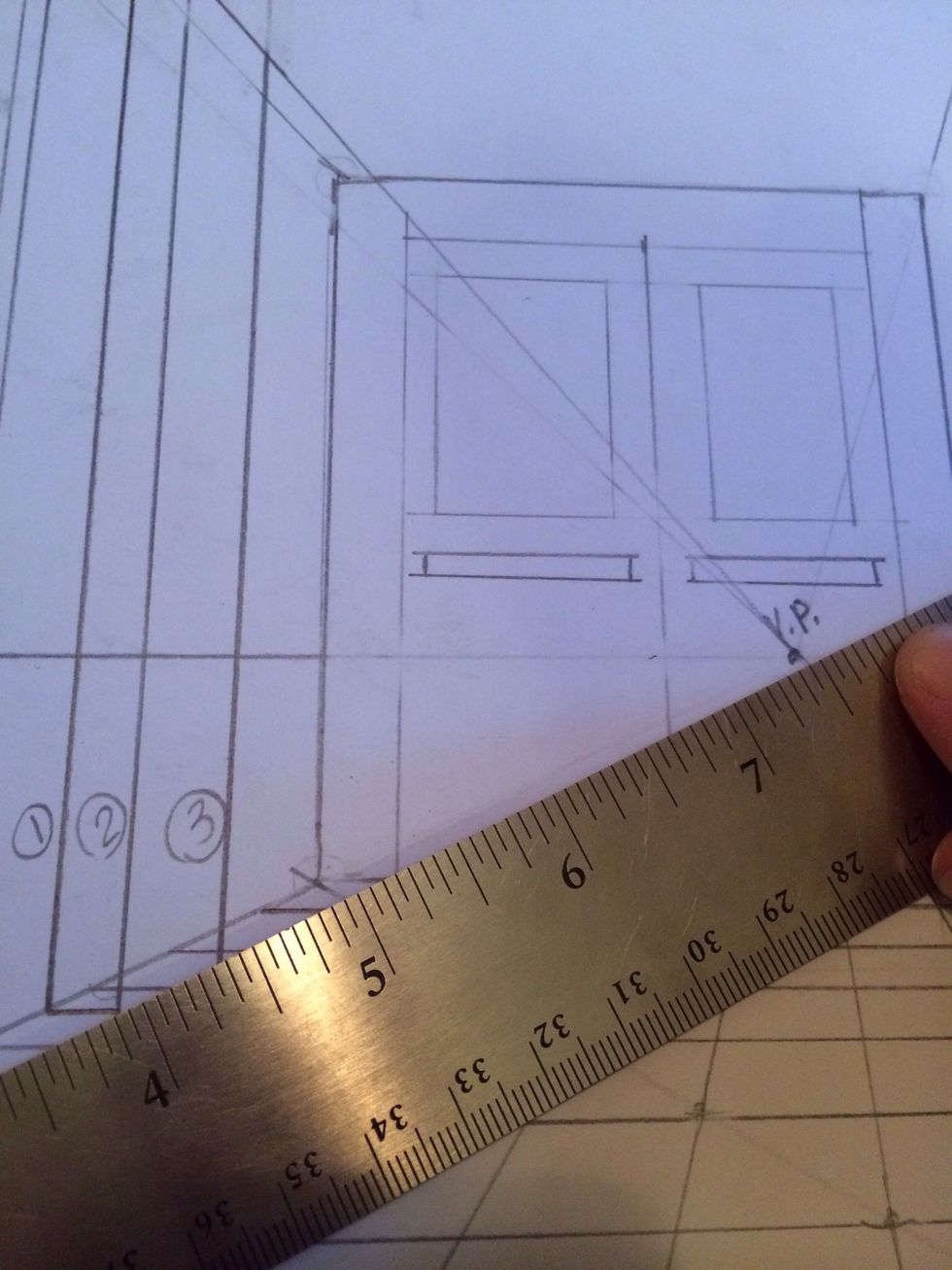 connect the corner of line 2 with theVP