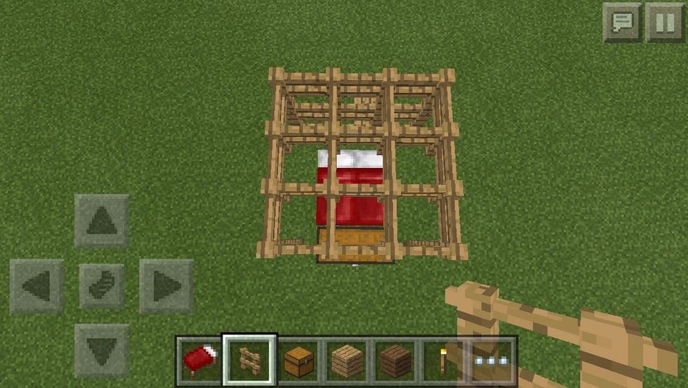 Connect the fences on top.