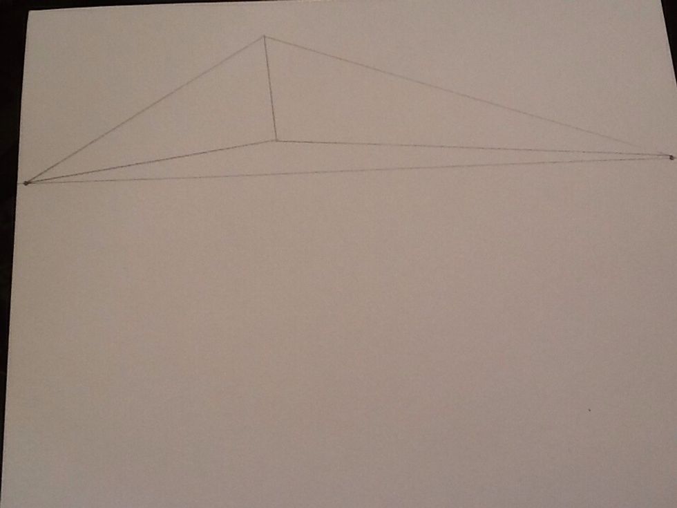 Connect the top and bottom of your line to both vanishing points.