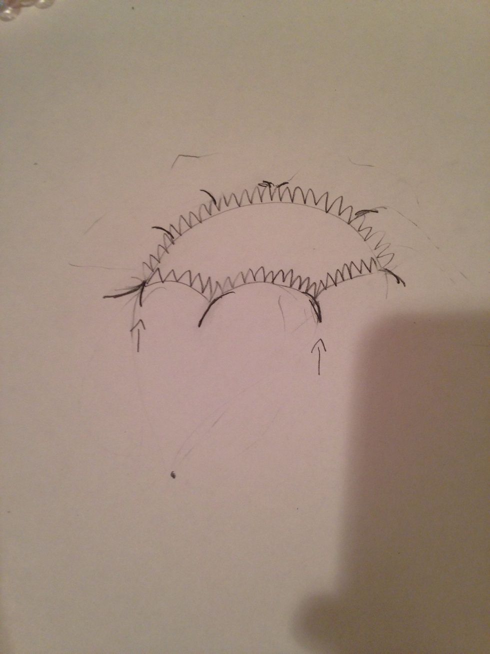 Connect the two lines at the dot
