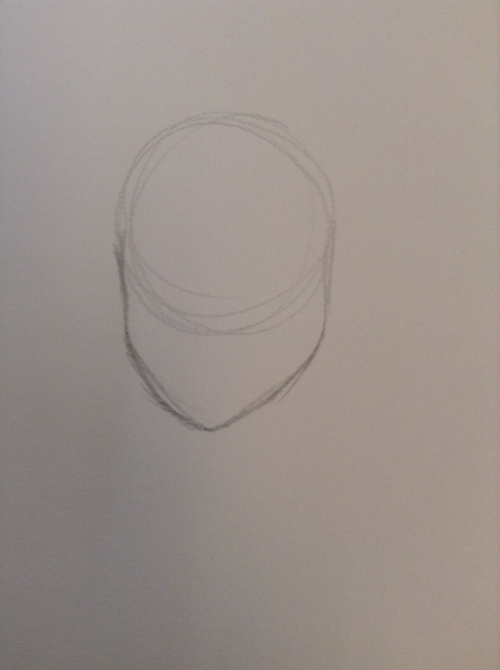 Connect the two short lines with two curved lines.