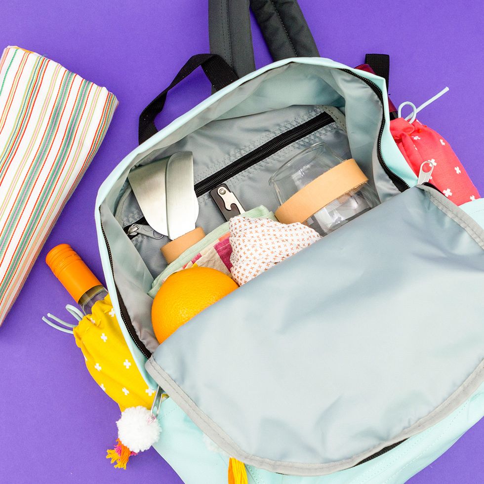 Connect together to create loops and straps for your wine glasses, bottle opener and other picnic tools you may need (cheese knife, perhaps?).