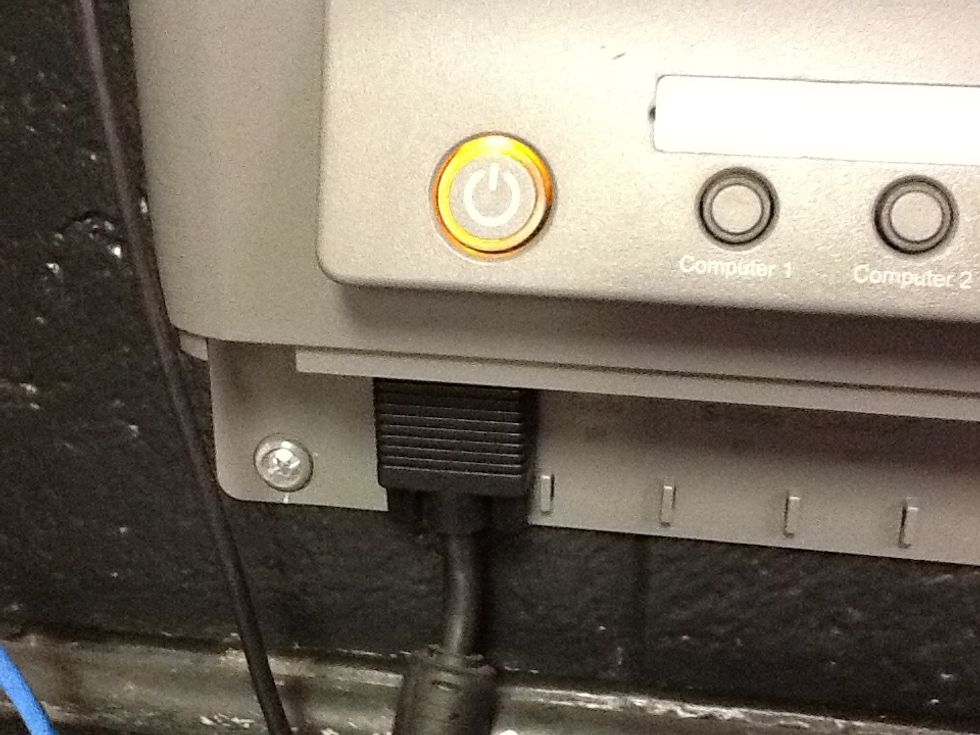 Connect VGA cord to Smart Board