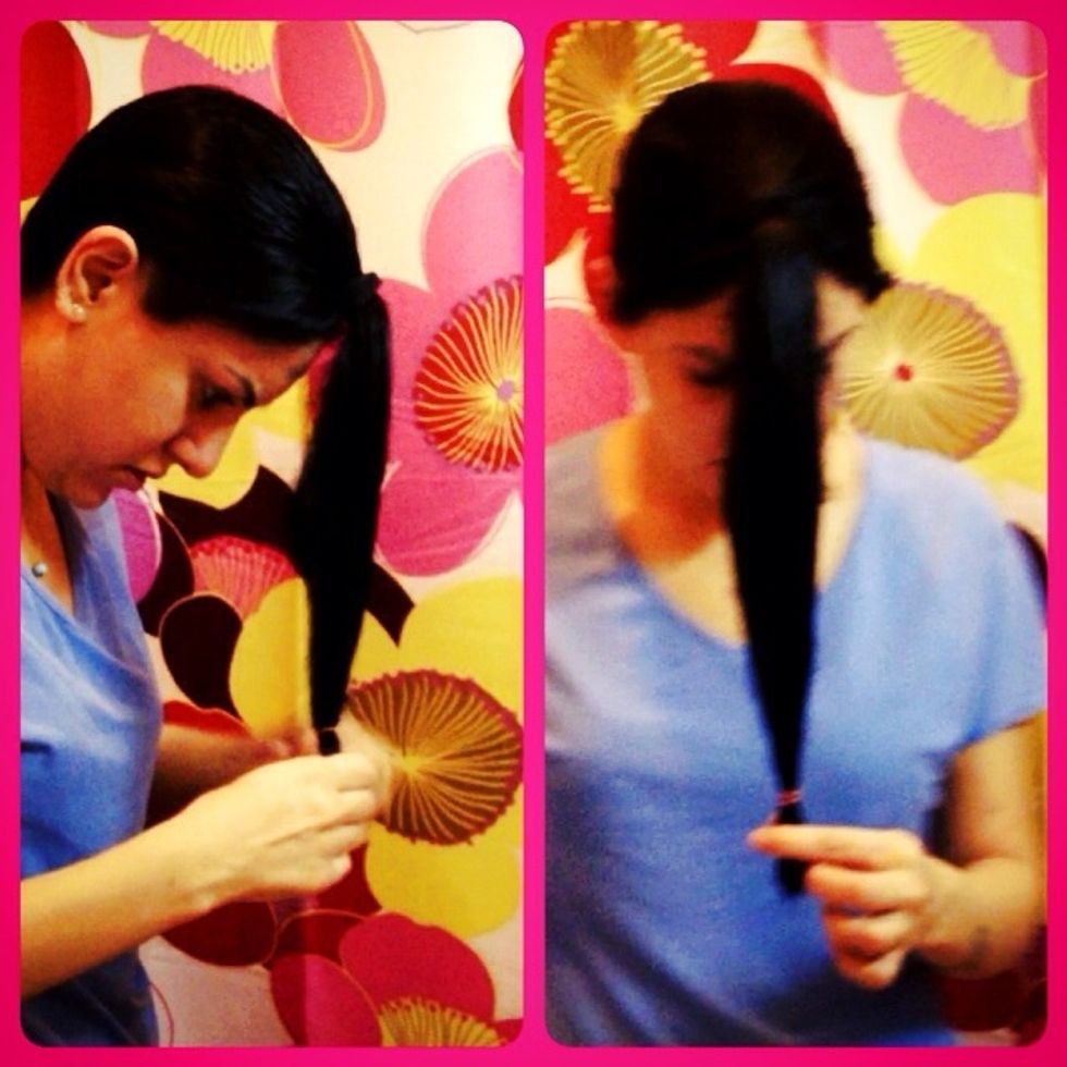 Connecting hair from the end.\ud83d\udc46