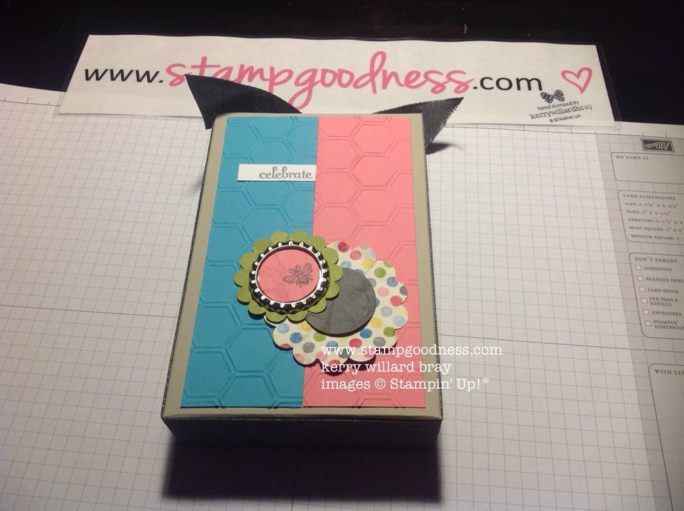 Consider adding ribbon around box & tying at the top; use Sticky Strip or Glue Dots on the bottom and side to help hold ribbon place. Using ribbon will allow recipient to open and re-close box.