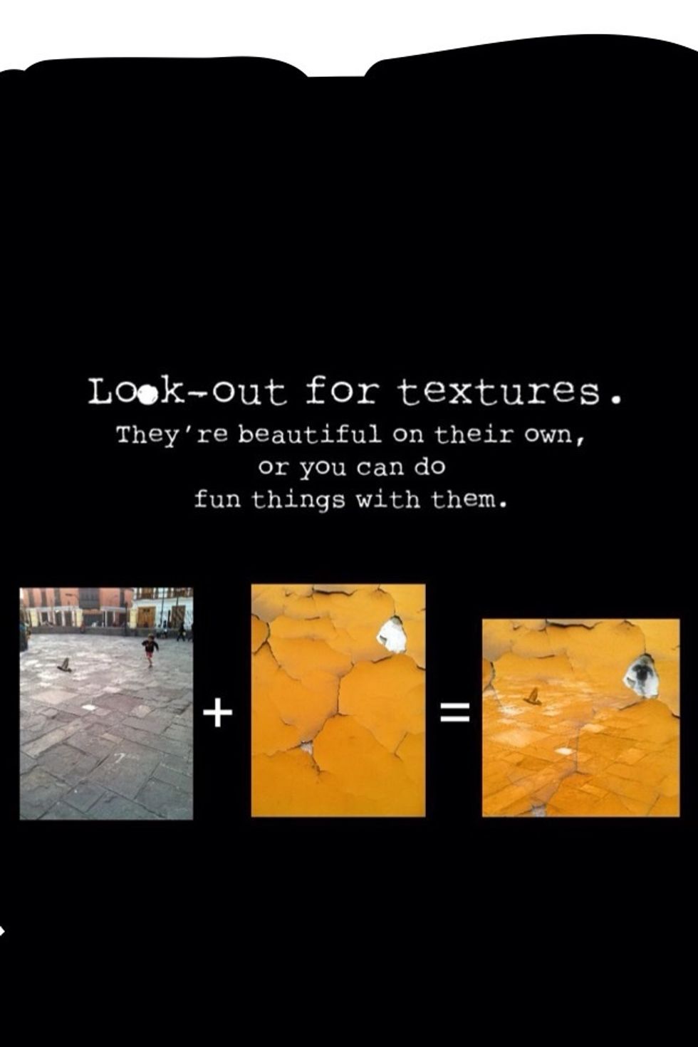 Consider going on a photowalk just looking for textures. Cracked paint, wood, cement, etc.. You can blend these with photos for cool effects. (edited this in PhotoWizard)