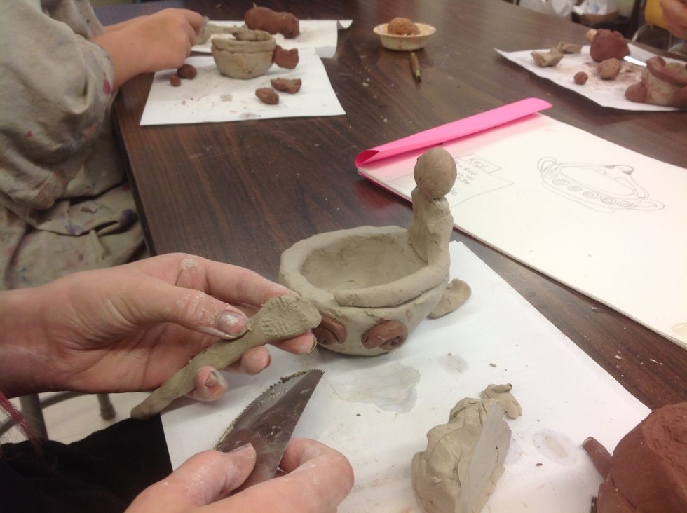 Consider how you might further develop your bowl/pot in the time remaining. Can you fulfil your original idea or do you have to revise and adapt?