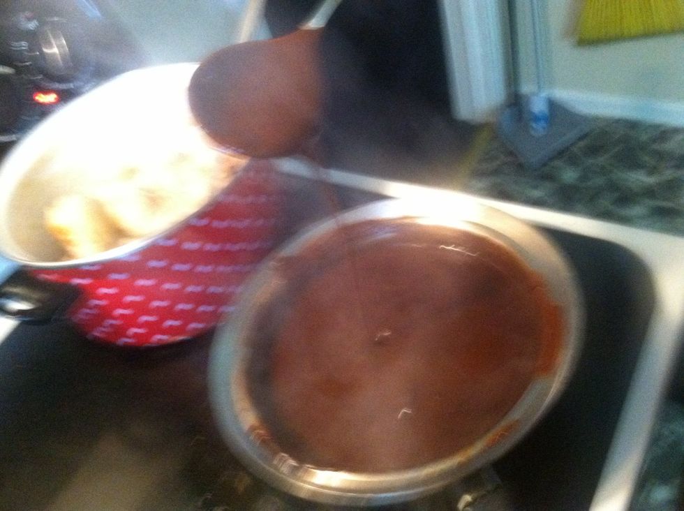Consistence is still a little thick. If for you that is okay then turn heat off and your done.