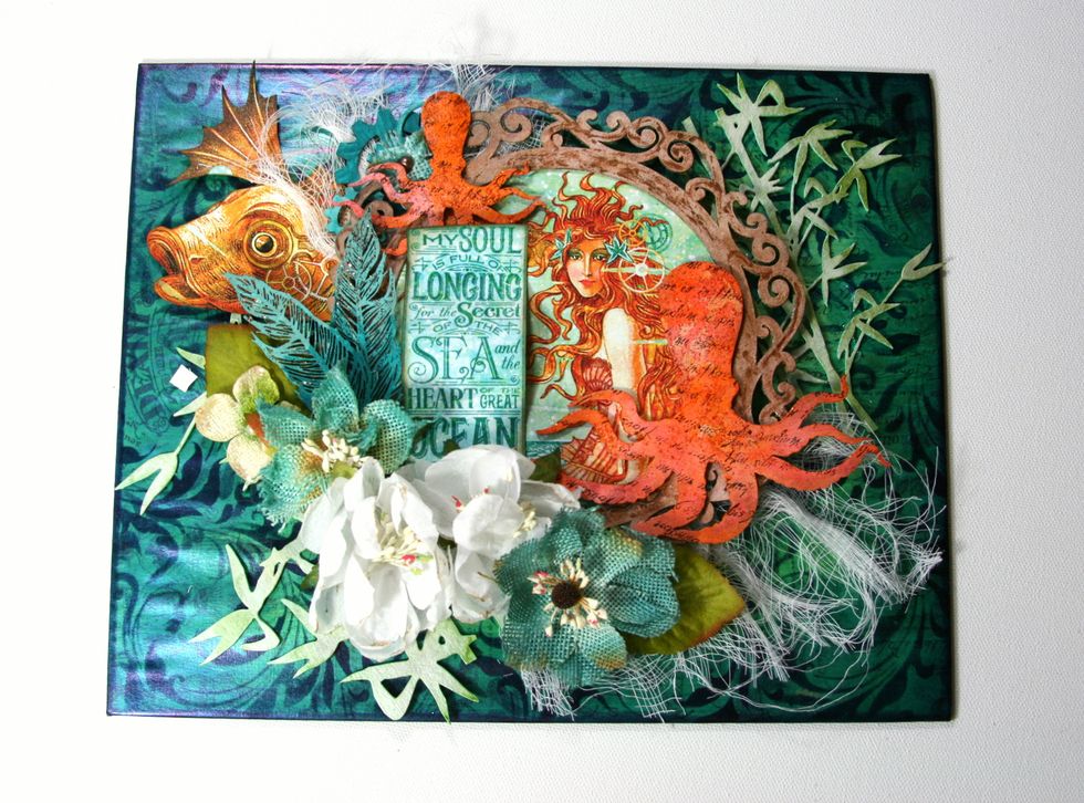 Continue adding flowers.