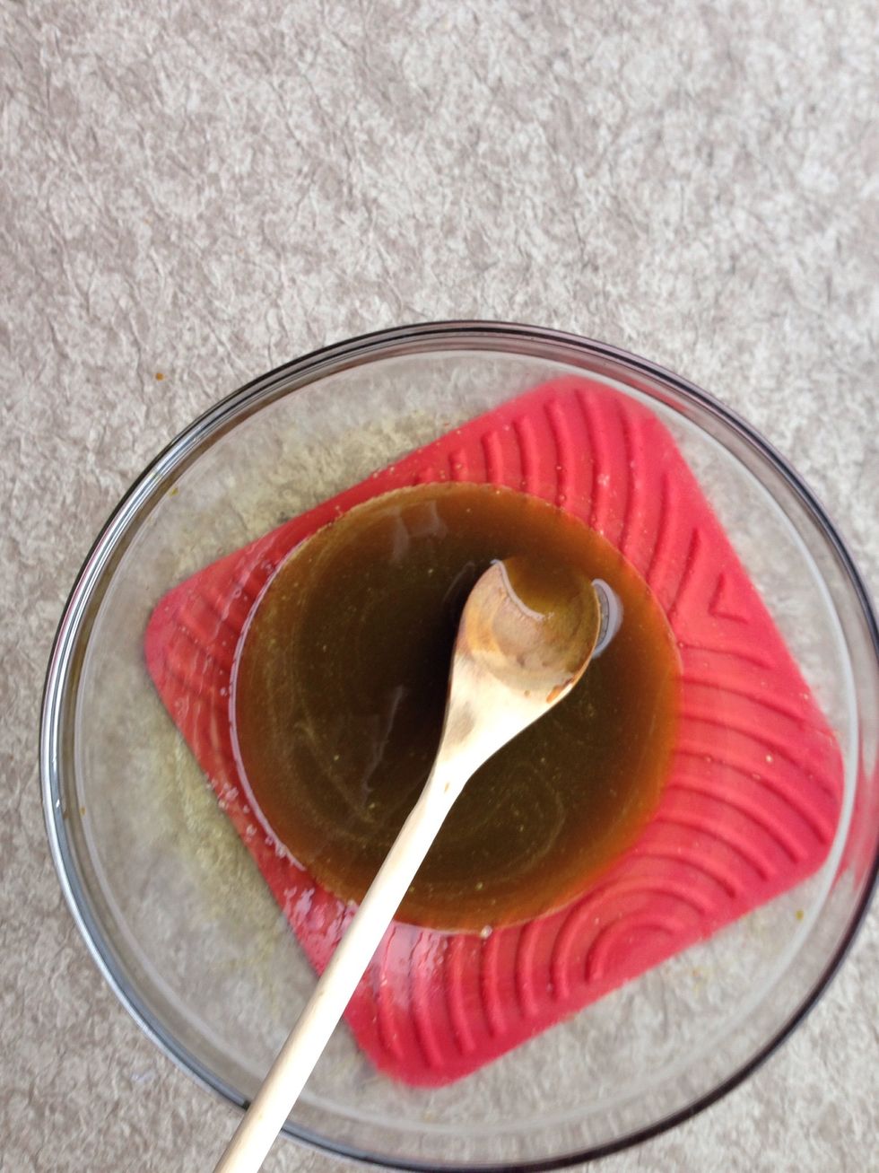 Continue adding lye and stirring until all lye dissolved. ALWAYS add lye to liquid (not vice versa) when making soap.