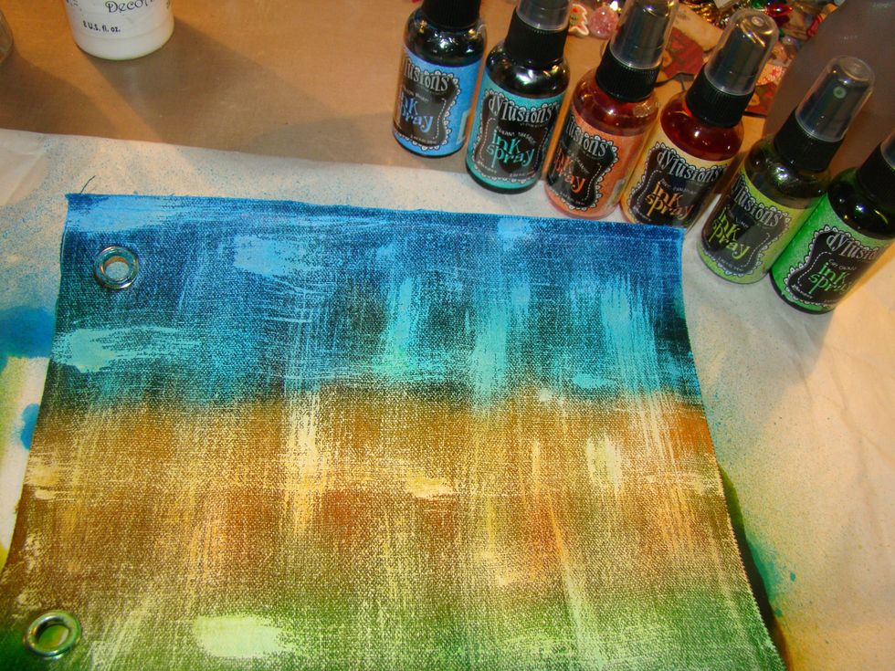 Continue adding your beautiful colors. Allow to dry completely. (This is a hard part for me because I am very impatient)