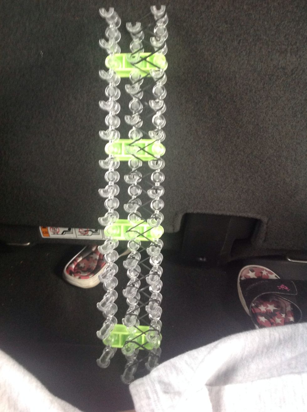 Continue all the way up ur loom DO NOT FLIP IT AND DO NOT START TO HOOK