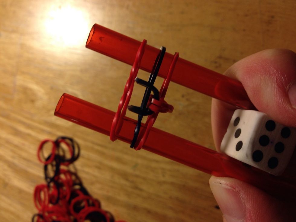 Continue alternating colors.