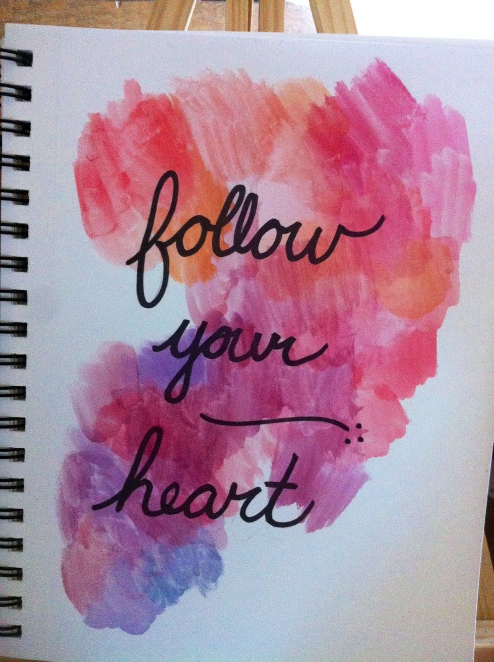 Continue blending the corners together and keep adding more color bursts along the way. As you go, branch out toward the other corners and fill in what is left of the white space.