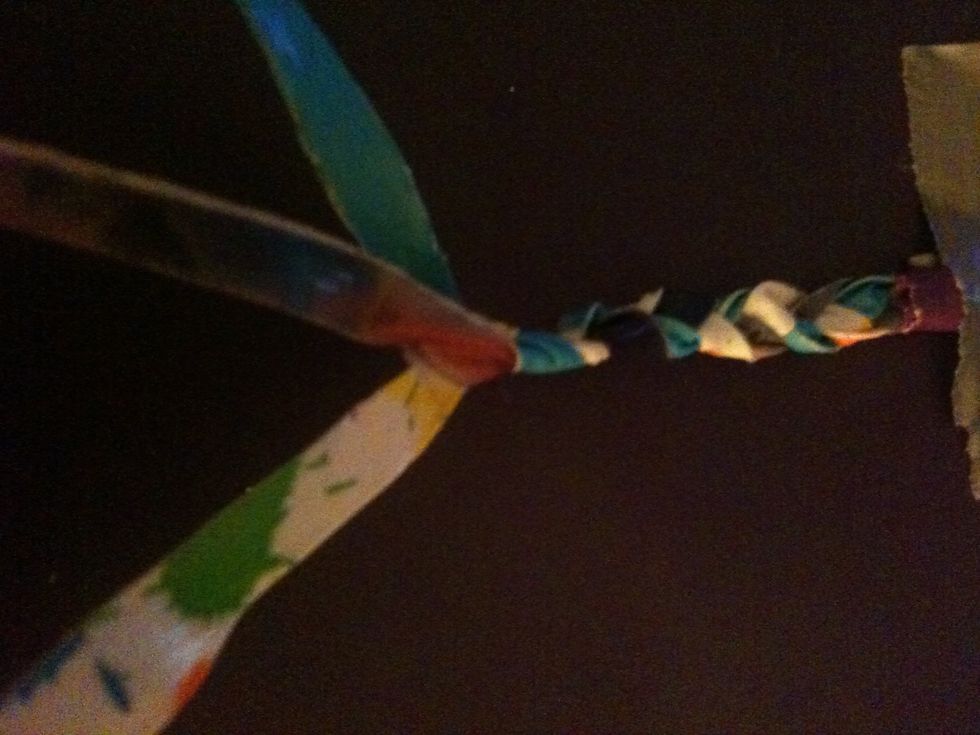 Continue, but braid tighter. Pull up each time you make a "stitch".