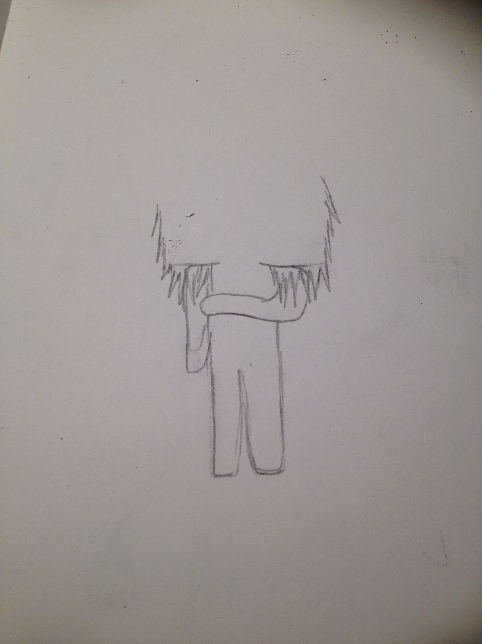 Continue drawing spikes upward