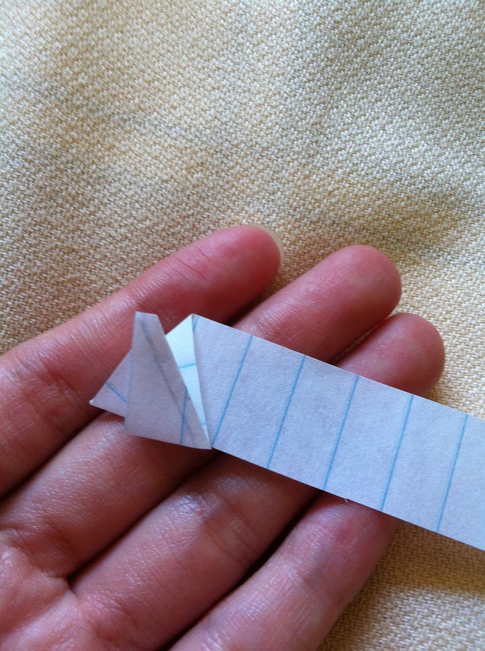 Continue folding triangles