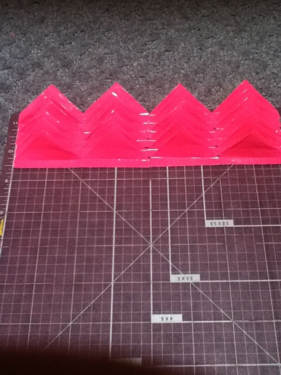 Continue making as many petals as you want. I'm making a lot because I've made these before but if its your first time do 12 of each color