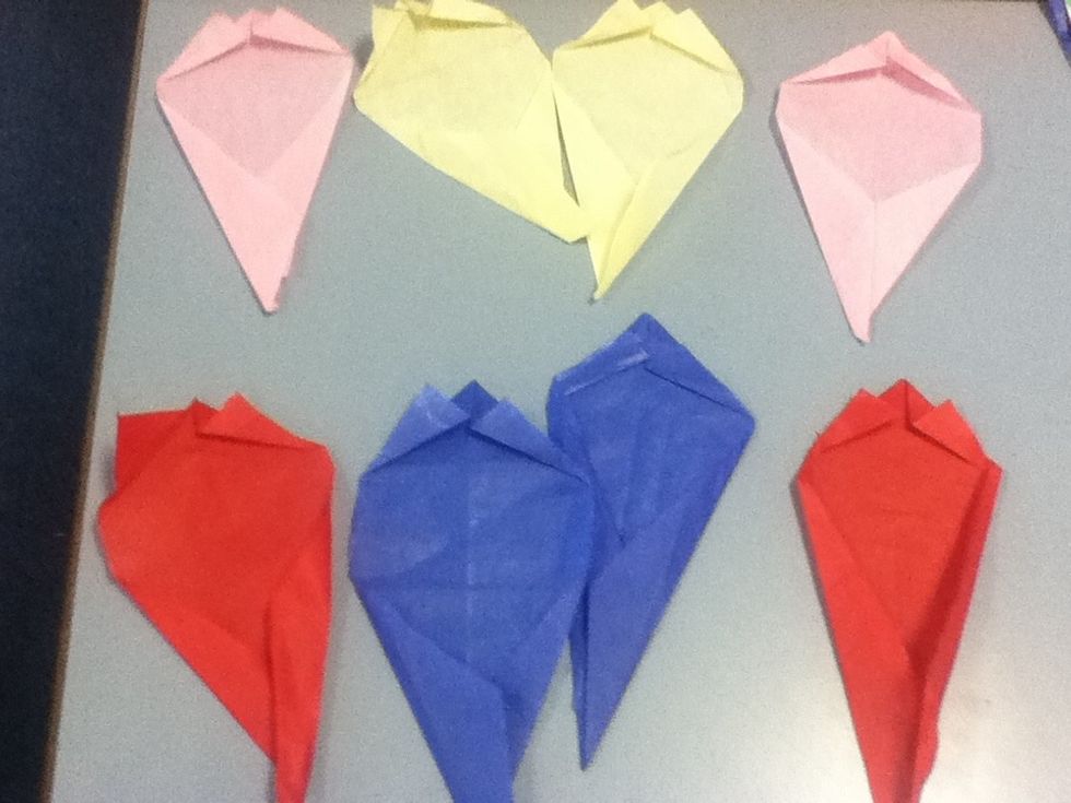 Continue making the star points. You will need right.