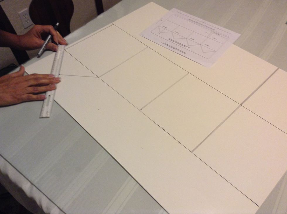 Continue measuring and drawing the triangles.