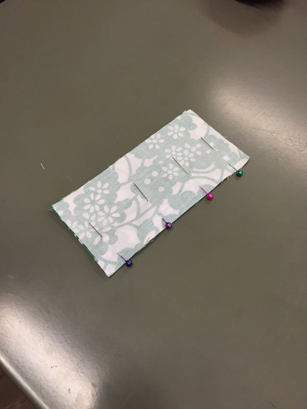 Continue pinning about 1 inch apart. SHOW YOUR TEACHER BEFORE MOVING ON!