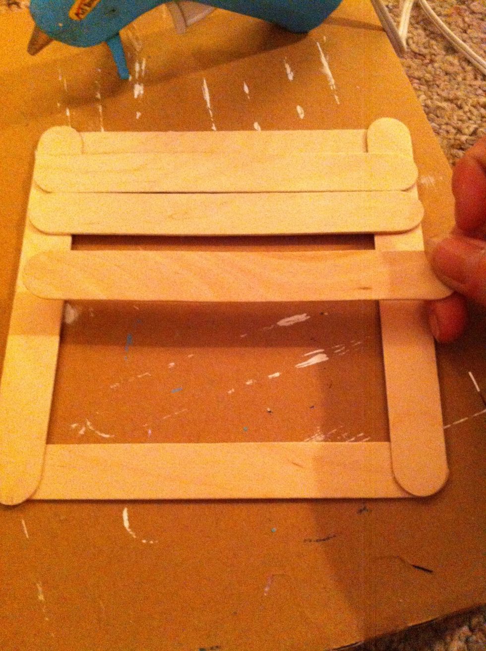 Continue placing the remaining 6 Sticks to the back of your sign.