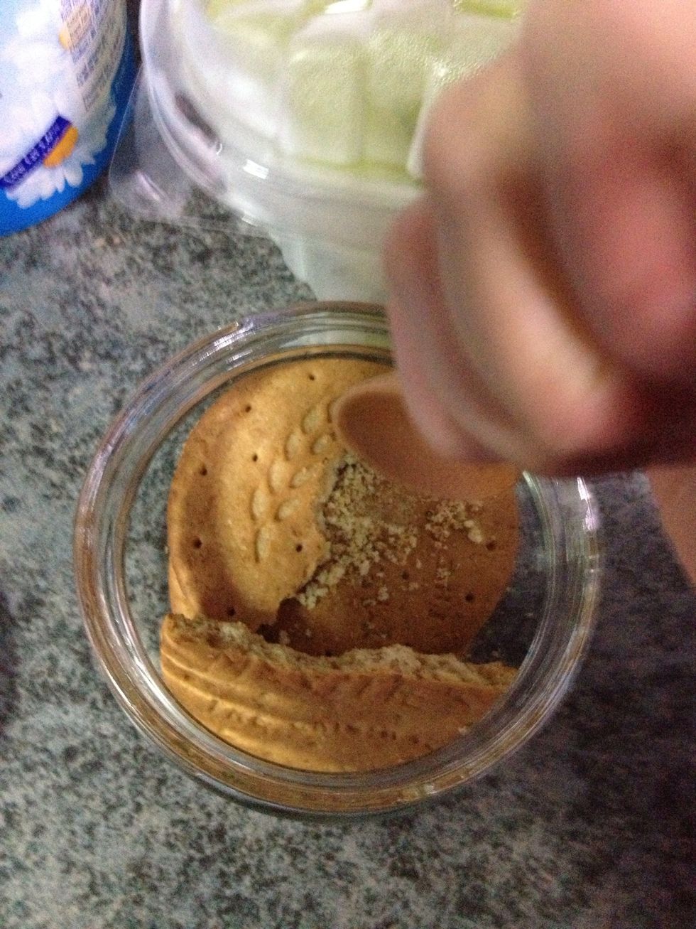 Continue smashing till it becomes crumbs.
