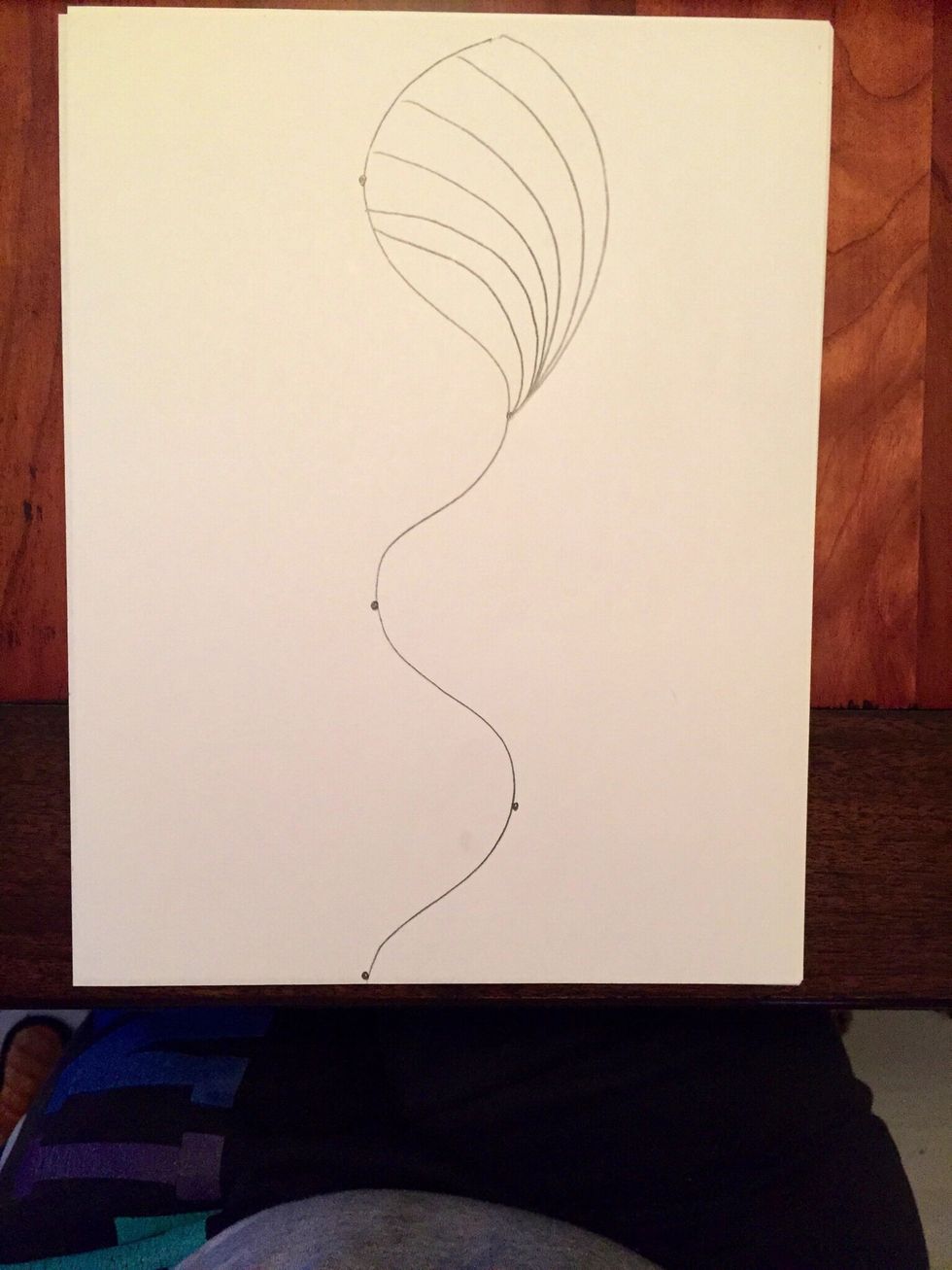 Continue step 4 until you've reached the next dot on the right side or the top of your paper.