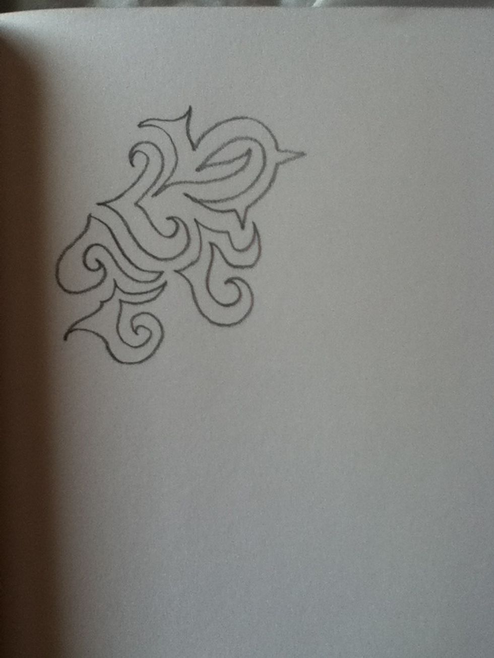 Continue step two. Don't let the shapes touch or overlap but keep them close together