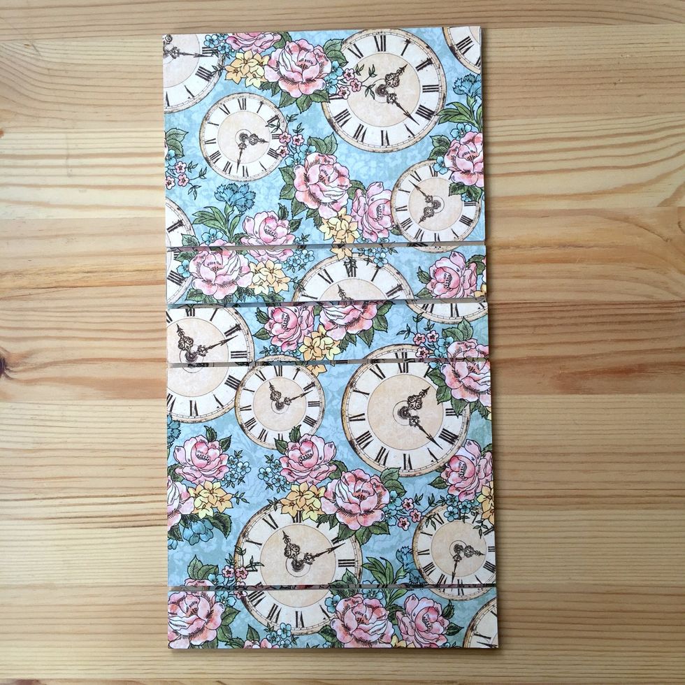 Continue sticking the pieces as shown to make a good use of paper. The missing piece will be added too.