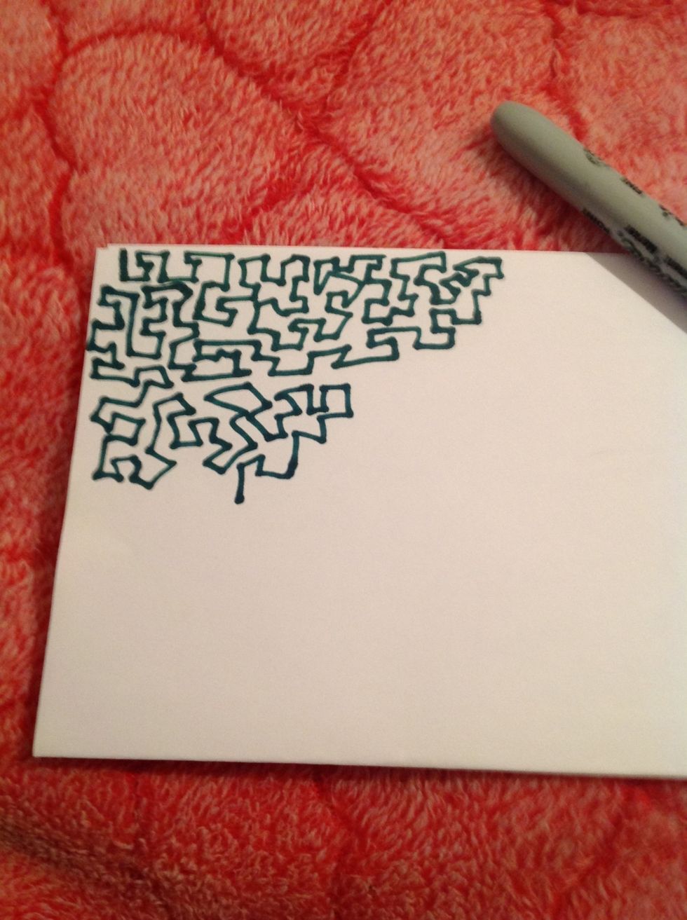 Continue the pattern randomly across the paper...