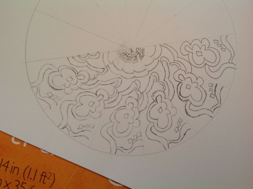 Continue this around the circle.