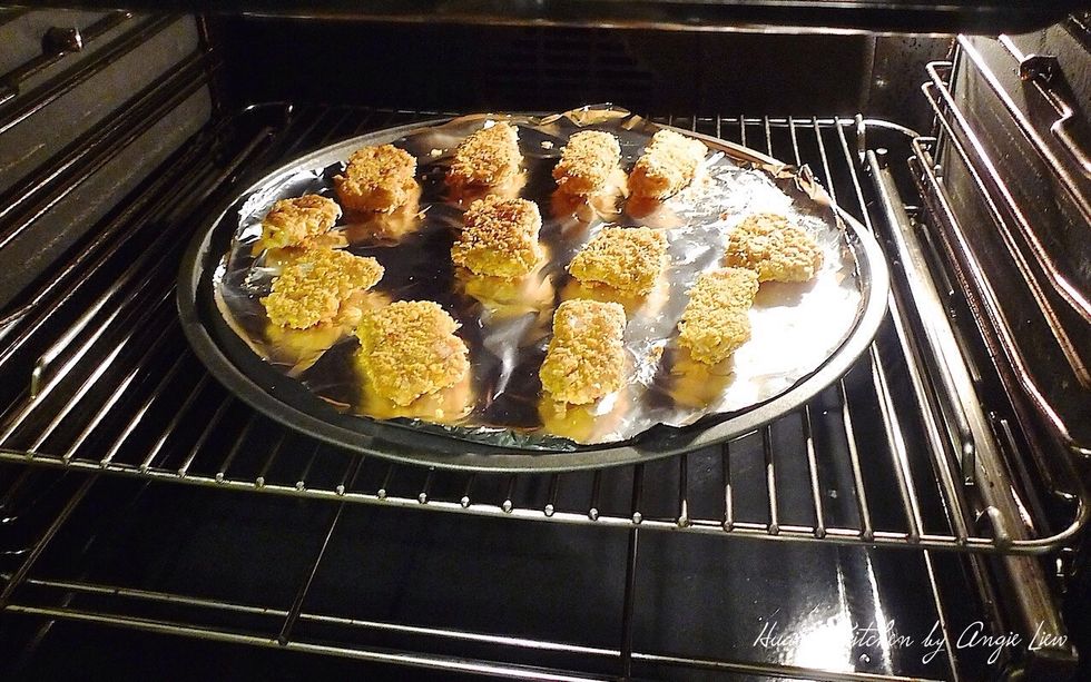 Continue to bake in the oven for another 5 minutes or until the fish pieces are crispy and golden brown.