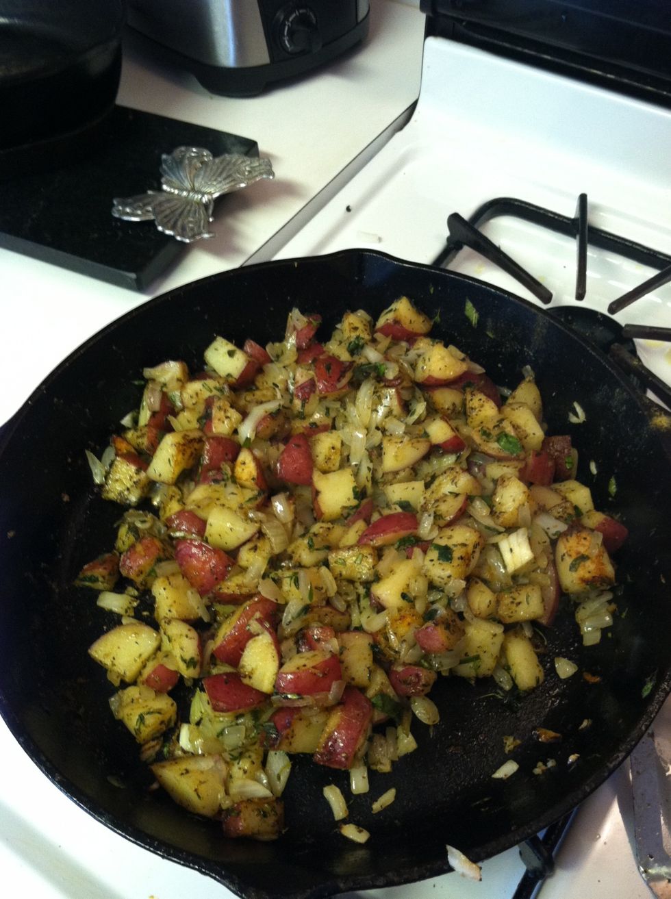 Continue to cook until they get sort of mushy, Stirring periodically.