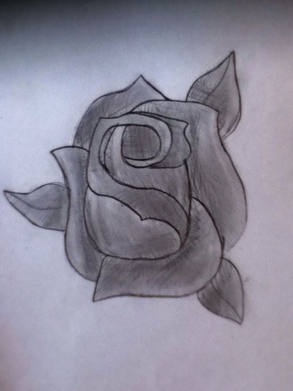 Continue to erase and smear until it looks how you want it. You now have a beautiful drawing of a rose!