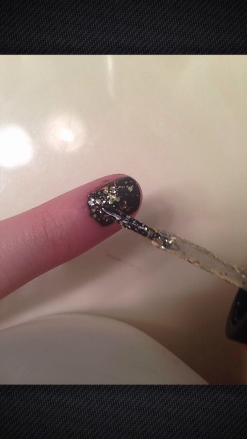 Continue to pat polish onto bottom of nail until it creates an ombr\u00e9 effect.