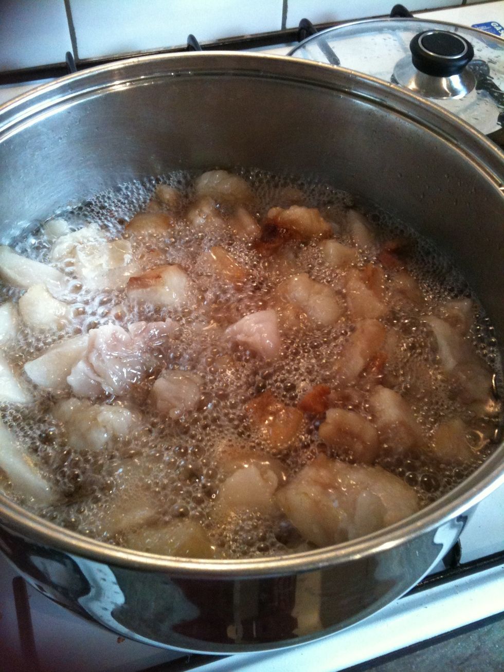 Continue to stir occasionally as more liquid appears.