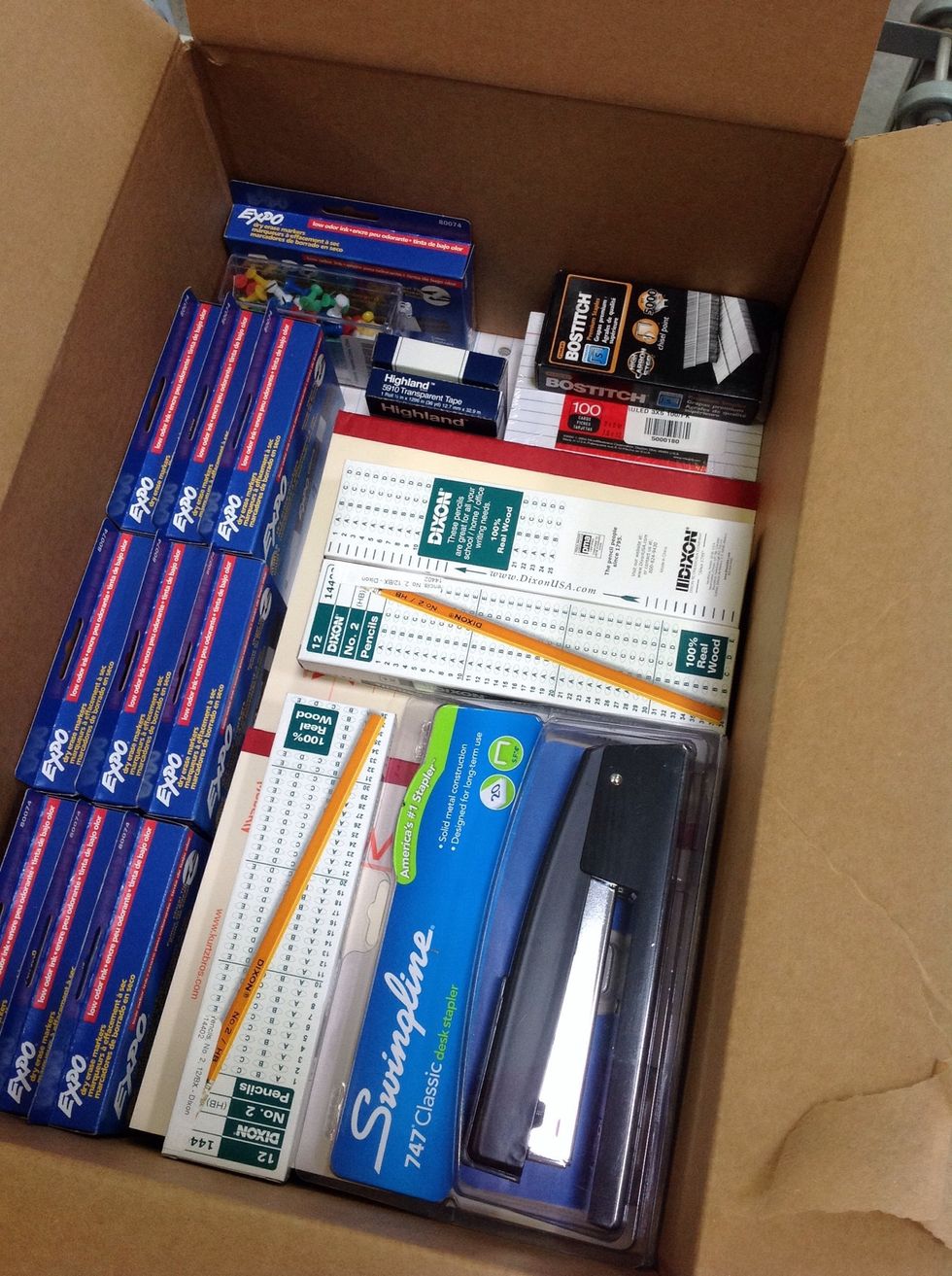 Continue to utilize the space properly until all items have been placed in the box.