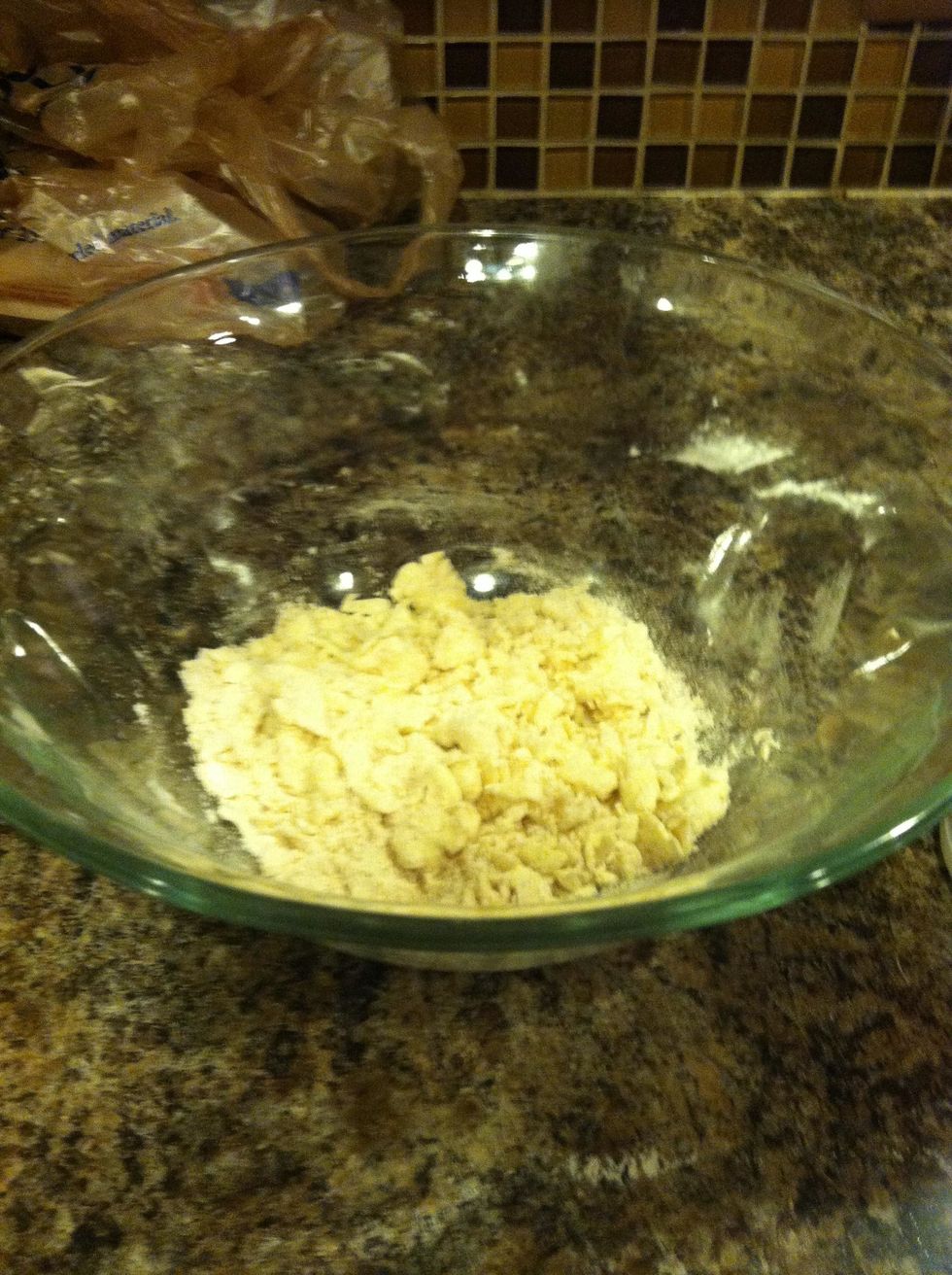Continue until the mixture has a crumb-like texture.