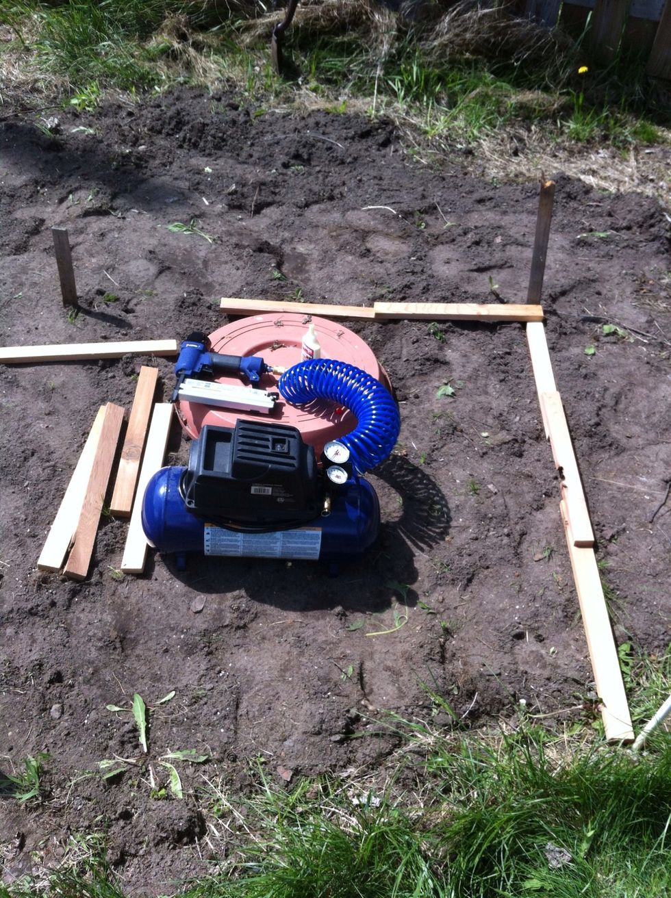 Continue working in that pattern around your square. It will be flimsy at first, but as you build more layers it does become much more solid.